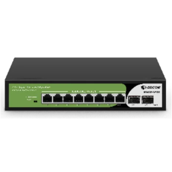 Неуправляемый PoE коммутатор, 8 портов GE PoE 110W + 2 порта uplink GE SFP