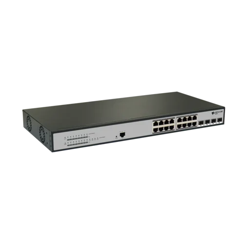 Управляемый PoE коммутатор уровня 2 BDCOM S2500-16P4S, 16x 10/100/1000Base-T PoE 802.3af/at до 240W, 4x 100/1000Base-X (SFP), 220V AC