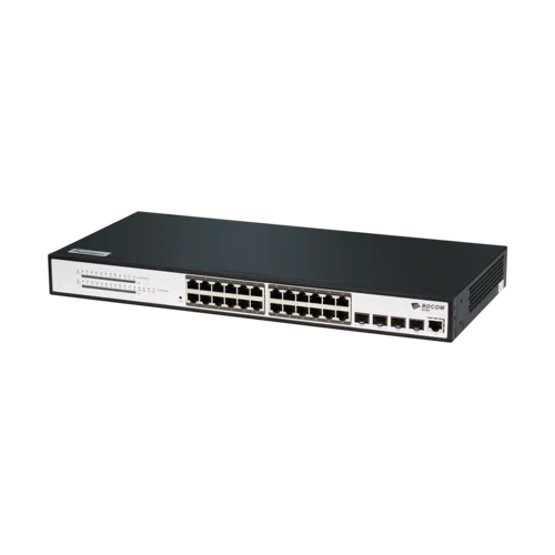 Управляемый коммутатор уровня 2 BDCOM S2500-24T4S, 24x 10/100/1000Base-T, 4x 100/1000Base-X (SFP), 220V AC