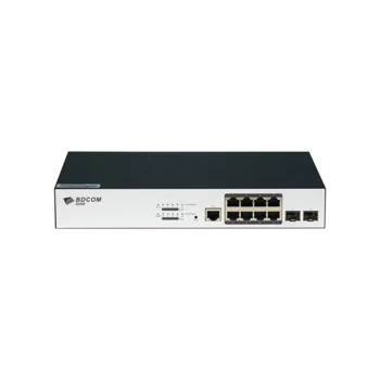 Управляемый PoE коммутатор уровня 2 BDCOM S2500-8P2S, 8x 10/100/1000Base-T PoE 802.3af/at до 140W, 2x 100/1000Base-X (SFP), ~220V AC