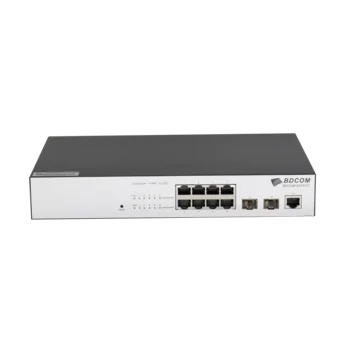 Управляемый коммутатор уровня 2 BDCOM S2510-C, 8x 10/100/1000Base-T, 2x 100/1000BASE-X (SFP), 220VAC