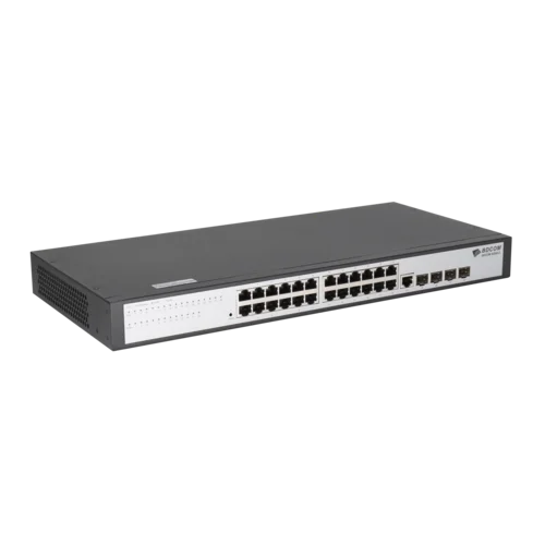 Управляемый коммутатор уровня 2 BDCOM S2528-C, 24x 10/100/1000Base-T, 4x combo 1G SFP/RJ45, 220VAC