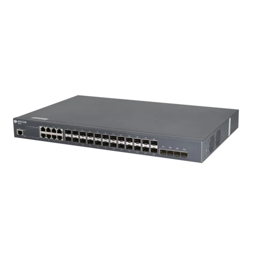 Управляемый коммутатор уровня 3 BDCOM S2900-24S8C4X, 16x 100/1000BaseX SFP, 8x Combo 10/100/1000BaseT / 100/1000BaseX SFP, 4x 1/10GE SFP+, 220VAC