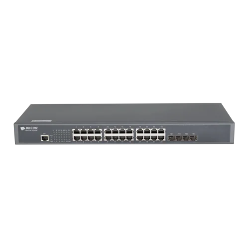 Управляемый коммутатор уровня 3 BDCOM S2900-24T4X, 24x 10/100/1000Base-T, 4x 1/10GE SFP+, 220VAC