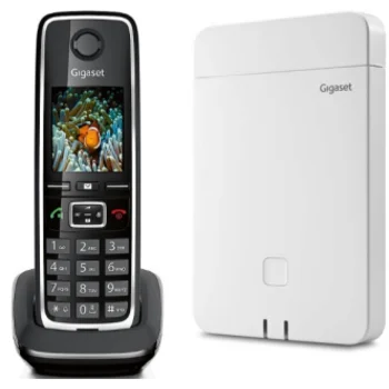 Gigaset Комплект N670IP PRO + C530H PRO, базовая станция, трубка, синглсота DECT, до 20 трубок, POE