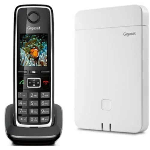 Gigaset Комплект N670IP PRO + C530H PRO, базовая станция, трубка, синглсота DECT, до 20 трубок, POE