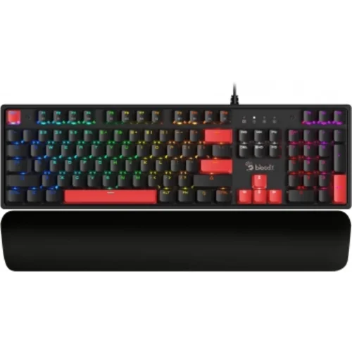 Клавиатура A4Tech Bloody S515R механическая черный USB for gamer LED (подставка для запястий)