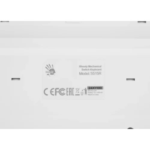 Клавиатура A4Tech Bloody S515R механическая белый USB for gamer LED (подставка для запястий)