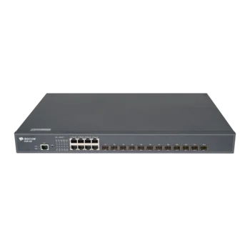 Управляемый коммутатор уровня 3 BDCOM S5612E, 8x 10/100/1000Base-T, 12x 1/10GE SFP+, ~220V AC