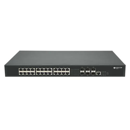 Управляемый коммутатор уровня 3 BDCOM S5700-24ET6Xv1, 24x 2.5GBASE-Т, 6x 1/10GE SFP+, 220VAC