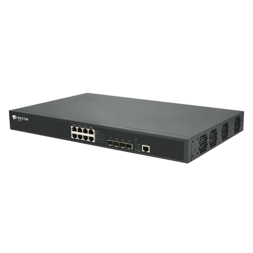 Управляемый коммутатор уровня 3 BDCOM S5700-8EP4X, 8x 2.5GBASE-Т PoE 802.3af/at/bt до 370W, 4x 1/10GE SFP+, ~220V AC