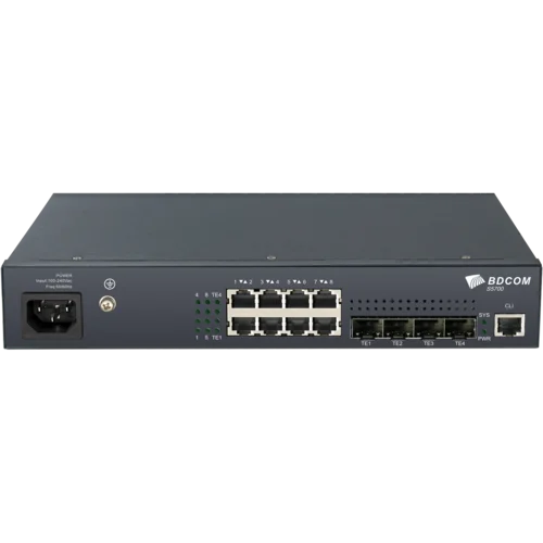 Управляемый коммутатор уровня 3 BDCOM S5700-8ET4XB, 8x 2.5GBASE-Т, 4x 1/10GE SFP+, 220V AC