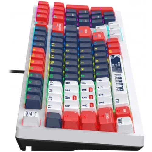 Клавиатура A4Tech Bloody S98 Sports Navy BLMS Plus механическая синий/белый USB for gamer LED (S98 S