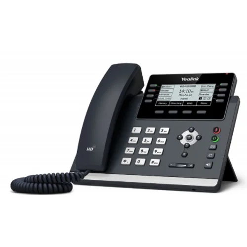 IP-телефон Yealink SIP-T43U, 12 аккаунтов, 2 порта USB, BLF, PoE, GigE, без БП