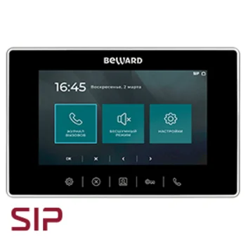 Видеомонитор Beward SM710, SIP-протокол, 7" дисплей, USB, 12В(DC), ОС Linux