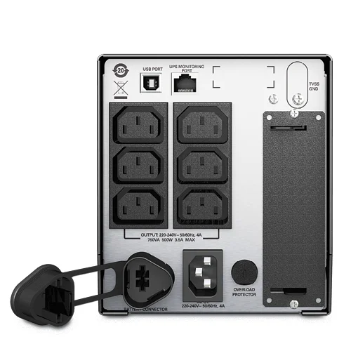 Источник бесперебойного питания Smart-UPS SMT, Line-Interactive, 750VA / 500W, Tower
