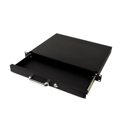 Выдвижной ящик для документов глубиной 355мм, высота 1U, цвет-черный (SNR-CASE-355-1U-B)