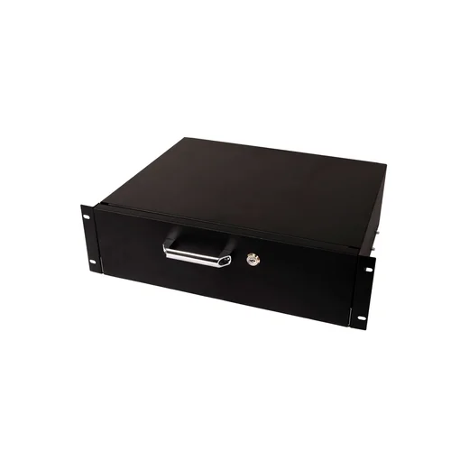 Выдвижной ящик для документов глубиной 355мм, высота 3U, цвет-черный (SNR-CASE-355-3U-B)