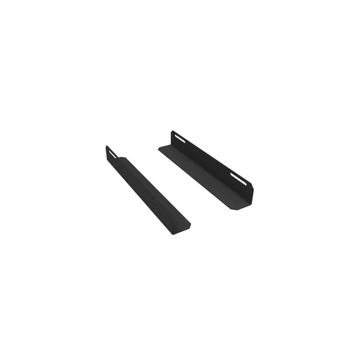 Комплект уголков опорных для шкафа глубиной 600мм (глубина уголка 350мм), распределённая нагрузка 20кг, цвет-чёрный (SNR-CORNER-06035-20B)