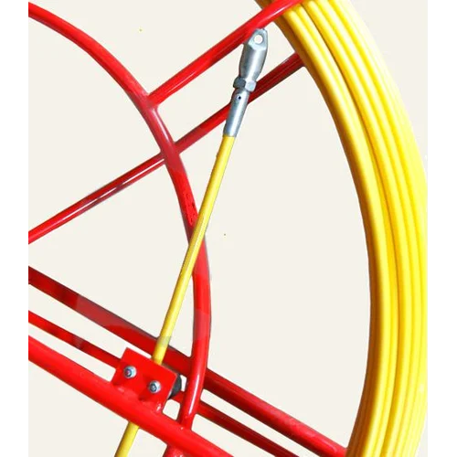 Устройство для затяжки (протяжки) кабеля на тележке, D=11mm, L=150m, цвет - желтый (Россия)