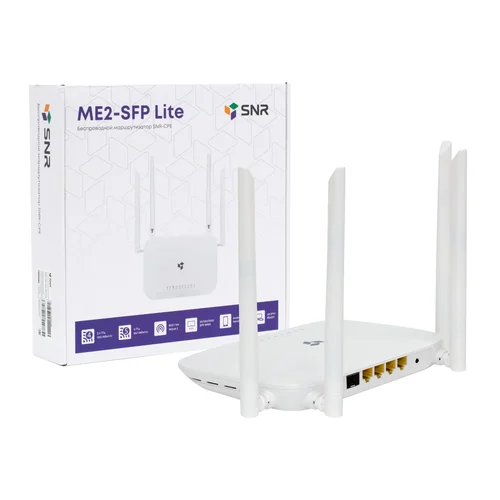 Беспроводной маршрутизатор SNR-CPE-ME2-SFP Lite, 802.11a/b/g/n, 802.11ac Wave 2, 4xGE RJ45, 1xSFP