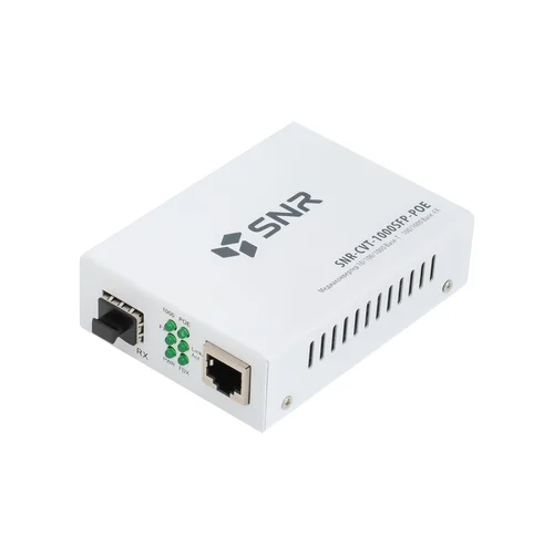 Медиаконвертер 10/100/1000-Base-T c PoE / 100/1000Base-FX с SFP-портом