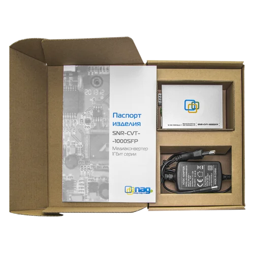 Медиаконвертер 10/100/1000-Base-T / 100/1000Base-FX с SFP-портом