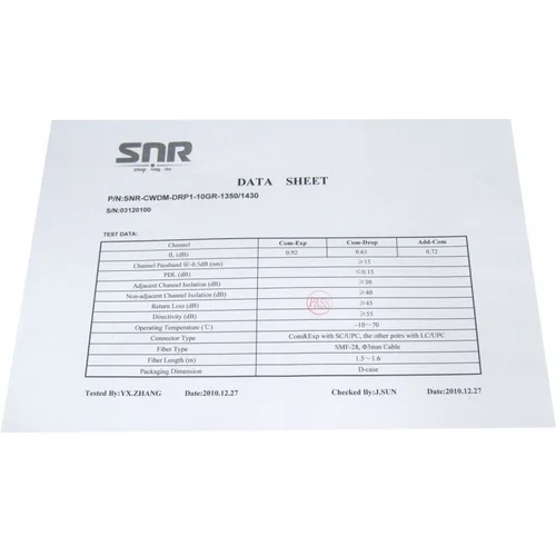 Модуль Add/Drop SNR-CWDM-10GR-OADM1-1350/1430