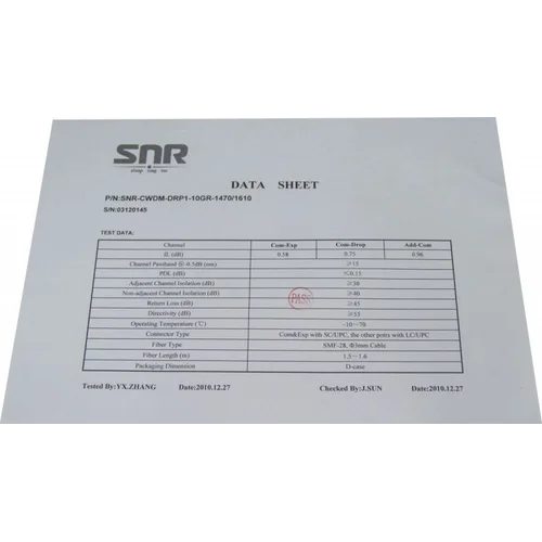 Модуль Add/Drop SNR-CWDM-10GR-OADM1-1470/1610