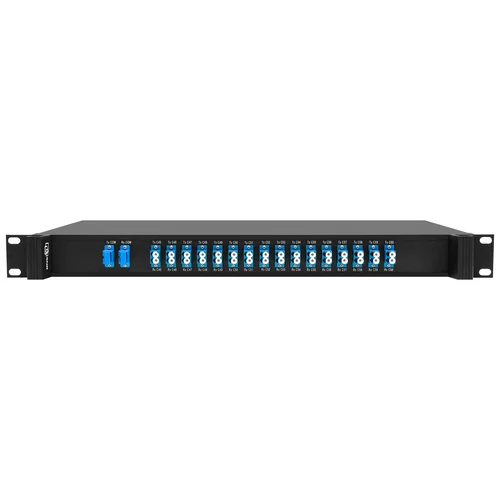 Мультиплексор DWDM двухволоконный 16-канальный, каналы 41~44, 46~49, 51~54, 56~59, 1U 19", пониженное затухание