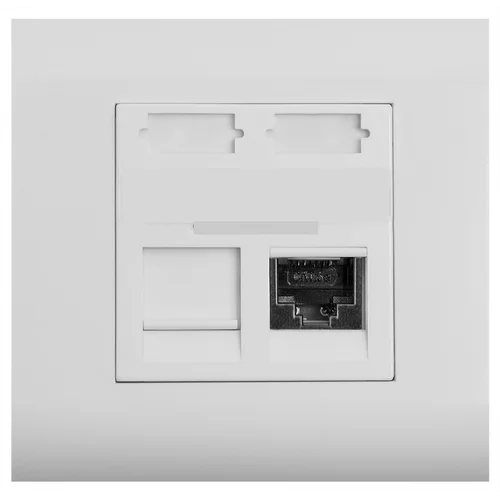 Абонентская розетка SNR, встраиваемая, под модули Keystone, 2 порта