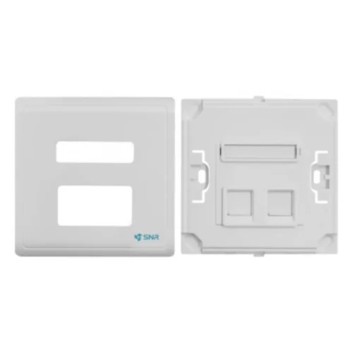 Абонентская розетка SNR, встраиваемая, под модули Keystone, 2 порта