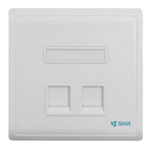 Абонентская розетка SNR, встраиваемая, под модули Keystone, 2 порта