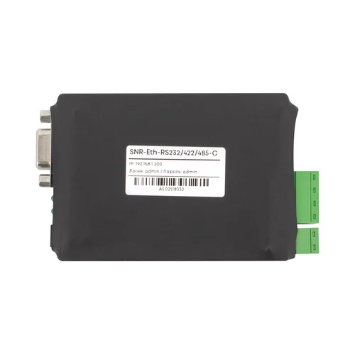 Конвертер интерфейсов RS232/422/485 - Ethernet, без БП, в термоусадке, SNR-Eth-RS232/422/485-C