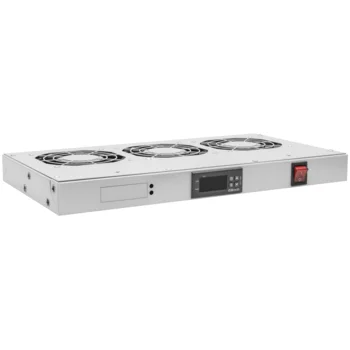 Модуль вентиляторный 19", 3 вентилятора, регулируемая глубина 230-415мм, с цифровым терморегулятором