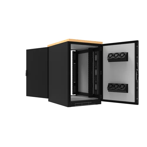 Шкаф напольный звукоизолированный 20U глубина 1000мм (охлаждение, контроль климата)