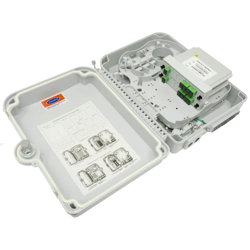 Коробка распределительная оптическая SNR-FTTH-FDB-24X (укомплектованная 2 делителями 1х4)