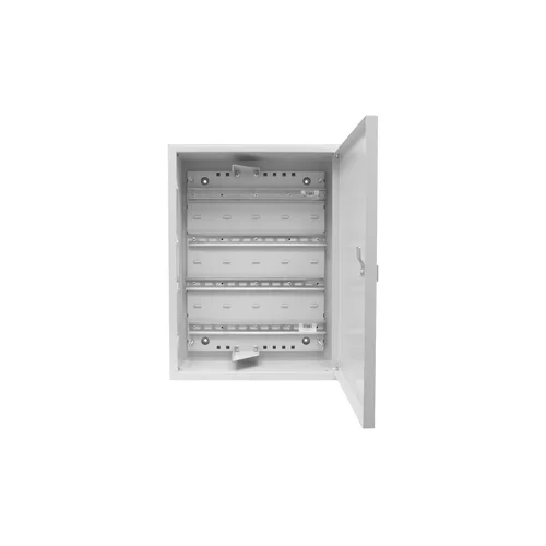 Универсальный настенный шкаф, встраиваемый, 19" крепление 2U, монтажная площадка, 4 рейки DIN 35 (54 места)