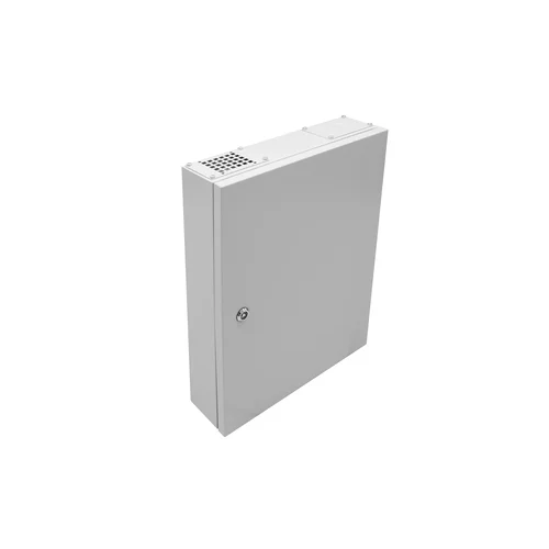 Универсальный настенный шкаф, накладной, 19" крепление 2U, монтажная площадка, 4 рейки DIN 35 (54 места)