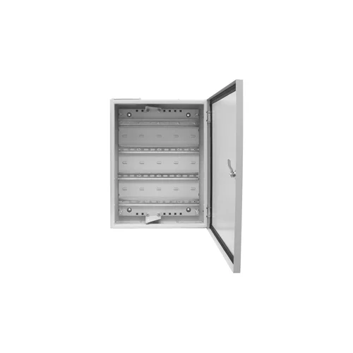 Универсальный настенный шкаф, накладной, 19" крепление 2U, монтажная площадка, 4 рейки DIN 35 (54 места)