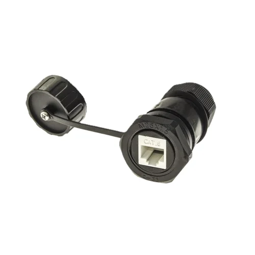 Герметичный соединитель для RJ-45 8P8С проходного типа, cat.6, IP-68