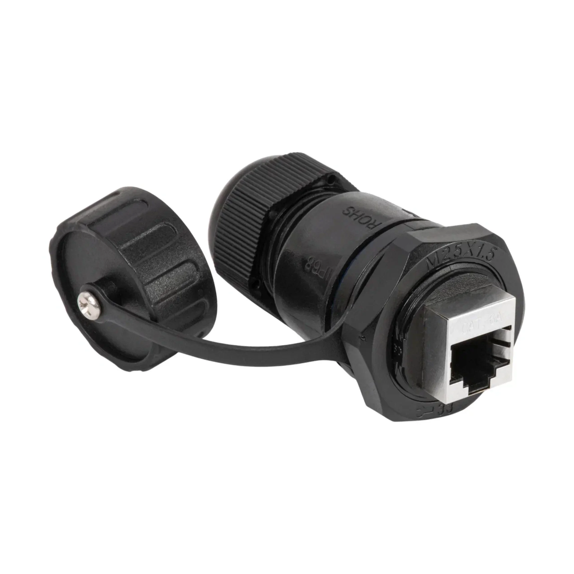 Герметичный соединитель для RJ-45 8P8С проходного типа, cat.6, IP-68