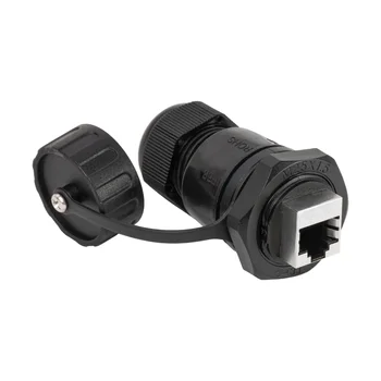 Герметичный соединитель для RJ-45 8P8С проходного типа, cat.6, IP-68