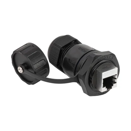 Герметичный соединитель для RJ-45 8P8С проходного типа, cat.6, IP-68