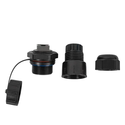 Герметичный соединитель для RJ-45 8P8С проходного типа, cat.6, IP-68