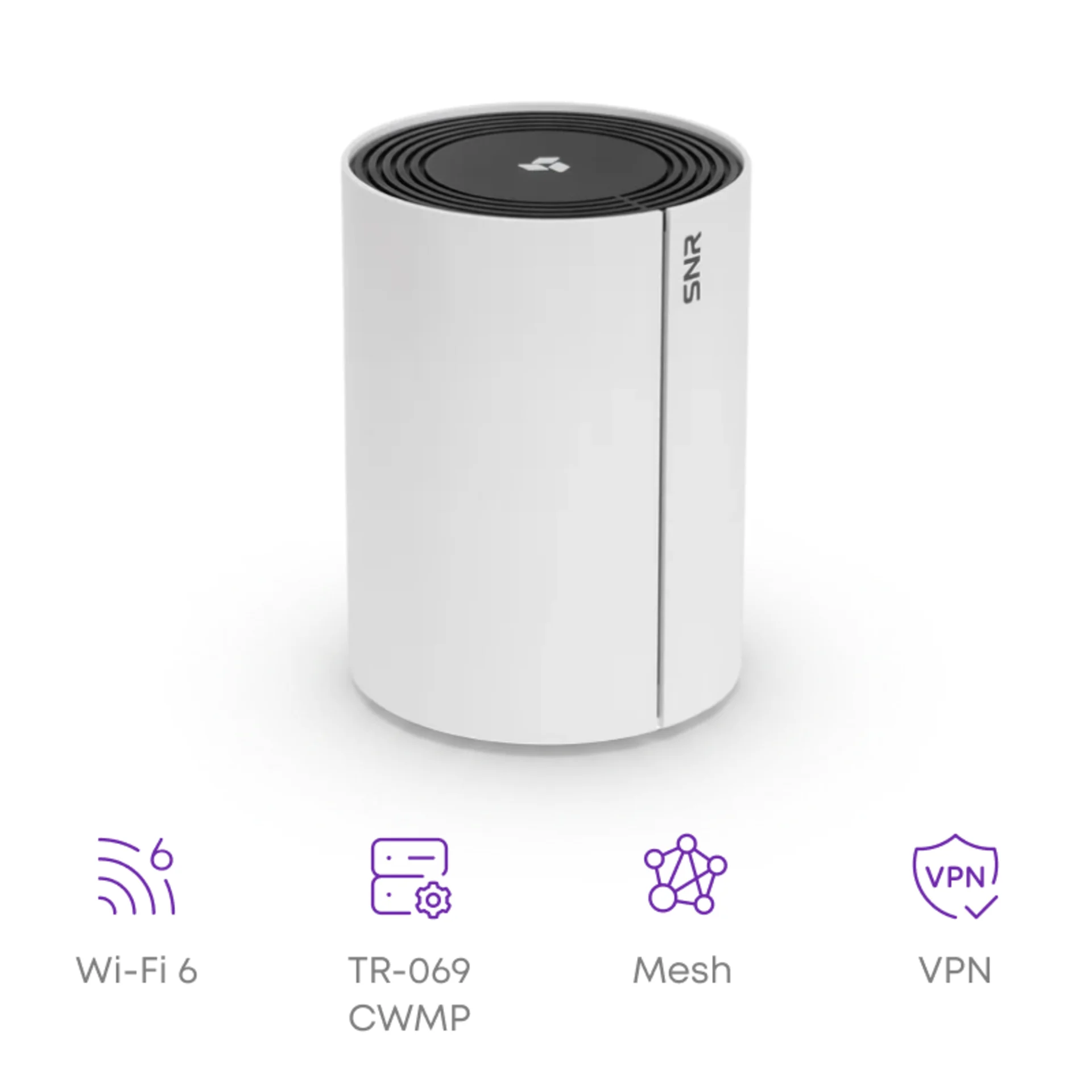 Wi-Fi mesh роутер SNR AX3000, 802.11a/b/g/n/ac/ax,1x2.5GE, 1xGE RJ45