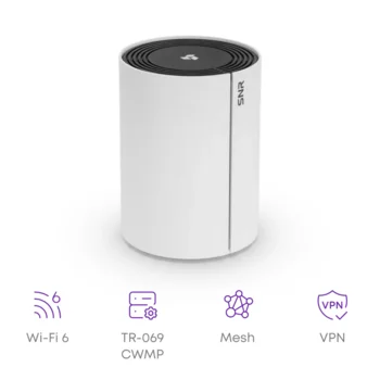 Wi-Fi mesh роутер SNR AX3000, 802.11a/b/g/n/ac/ax,1x2.5GE, 1xGE RJ45