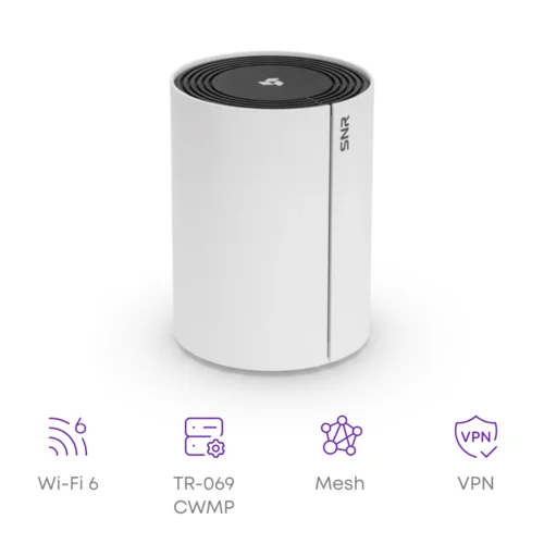 Wi-Fi mesh роутер SNR AX3000, 802.11a/b/g/n/ac/ax,1x2.5GE, 1xGE RJ45