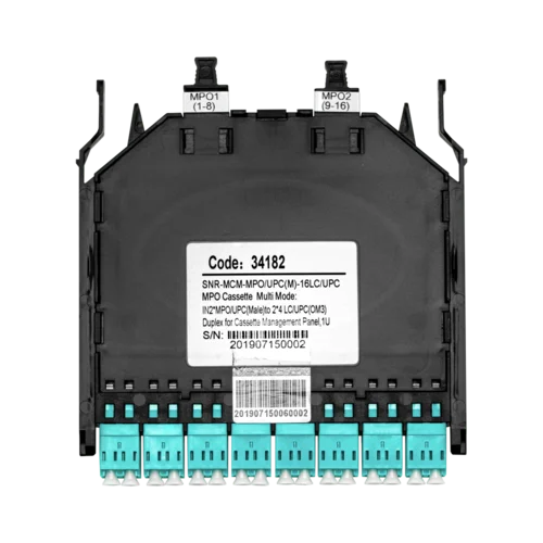 Кассета распределительная MPO/UPC на 16LC/UPC портов MM для SNR-CMP-144P