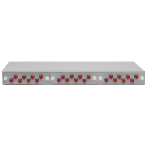 Кросс оптический 19" (ШКОС) укомплектованный на 24 FC портов (комплект с розетками)